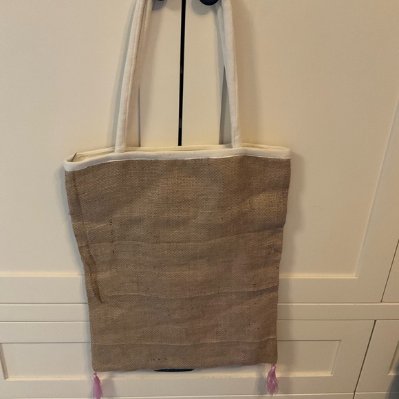 Pink Pineapple Jute Tote Bag - Picture 4 of 4